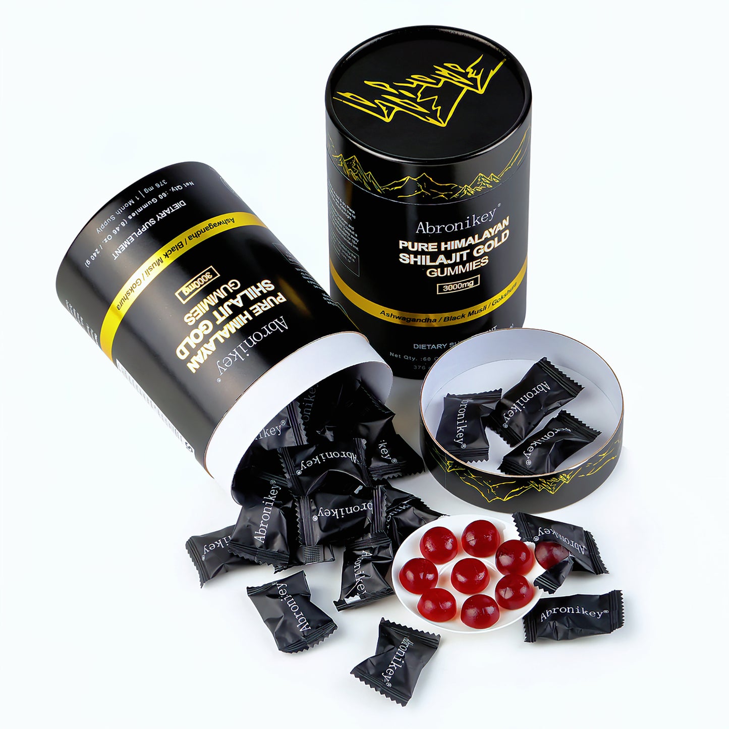 Pure Himalayan Shilajit Gummies Gold Lab Tested No Added Sugar Ashwagandha, Gokshura Fulvic Acid 85 Trace Minerals I For Men, Women I Non-GMO I 99 Natural & Organic I 60 Gummy