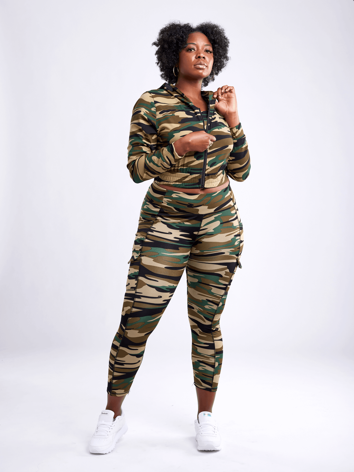 JupiterGear Athletic Zip-Up Crop Hoodie Jacket