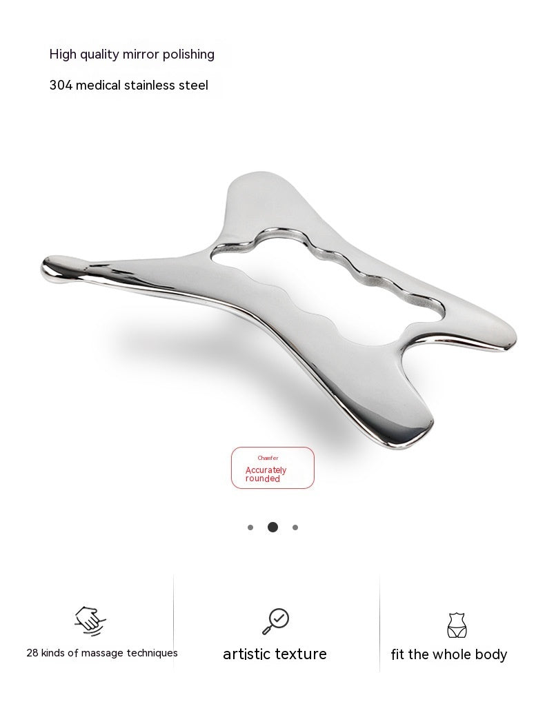 Fascial Stainless Steel Neck Cream Knife Multifunctional Muscle Relaxation Physiotherapy Scraping Release Tool